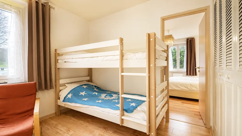 Chambre avec lit superposé 90x190 du Ch'tit Appart